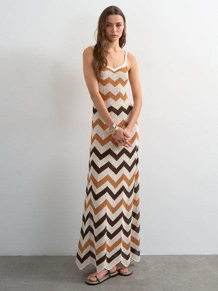 Topshop Chevron Stripe Knit Dress, Multi, Multi
