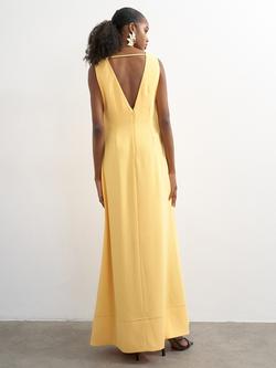 Topshop Sleeveless Column Maxi Dress, Yellow - view 2, Yellow