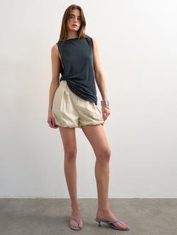 Topshop High Rise Cargo Shorts, Neutral, Neutral