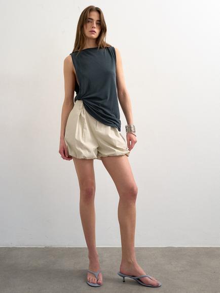 Topshop High Rise Cargo Shorts, Neutral, Neutral