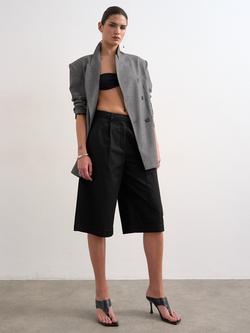 Topshop Longline Cargo Shorts, Black, Black