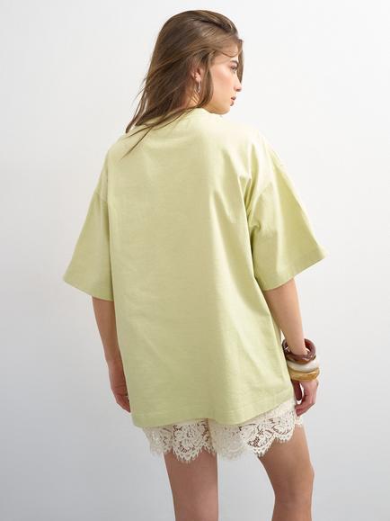 Topshop Oversized T-Shirt, Light Green - view 2, Light Green