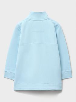 Crew Clothing Kids' Half Zip Sweatshirt, Light Blue - view 2, Light Blue