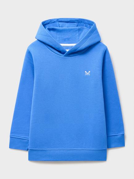Crew Clothing Kids' Cotton Blend Hoodie, Navy Blue