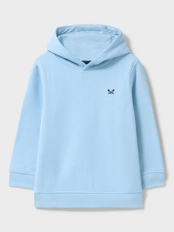 Crew Clothing Kids' Cotton Blend Hoodie, Light Blue