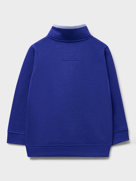Crew Clothing Kids' Half Zip Sweatshirt - view 2, Navy Blue