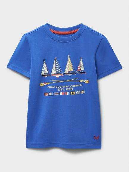 Crew Clothing Kids' T-Shirt, Cobalt Blue, Cobalt Blue