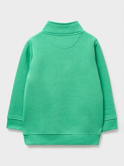 Crew Clothing Kids' Half Zip Sweatshirt - view 2, Emerald Green