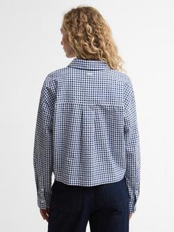 Barbour Ashwell Gingham Cotton Boxy Shirt, Multi Gingham - view 2, Multi Gingham