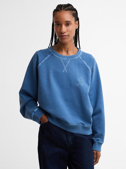 Barbour Avon Cotton Sweatshirt, Washed Indigo, Washed Indigo