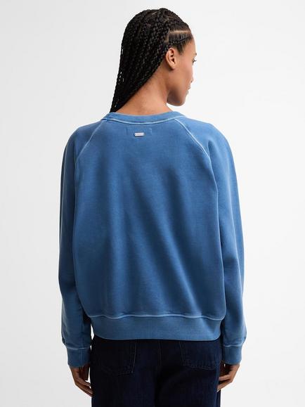 Barbour Avon Cotton Sweatshirt, Washed Indigo - view 2, Washed Indigo