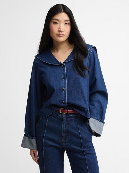Barbour Dartmoor Denim Shirt, Mid Wash Indigo, Mid Wash Indigo