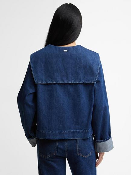 Barbour Dartmoor Denim Shirt, Mid Wash Indigo - view 2, Mid Wash Indigo