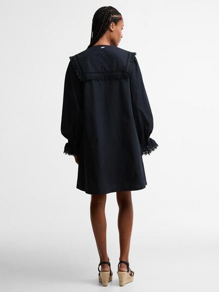 Barbour Tisbury Cotton Mini Dress, Dark Navy - view 2, Dark Navy