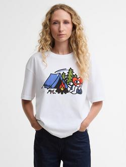 Barbour x Mul Grainger Cotton T-Shirt, White, White