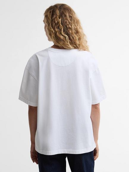 Barbour x Mul Grainger Cotton T-Shirt, White - view 2, White