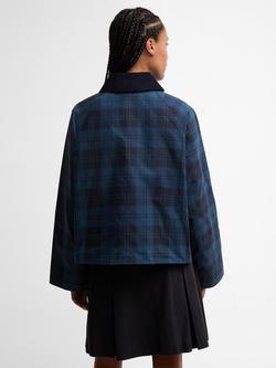 Barbour Baiton Cord Collar Tartan Casual Jacket, Weathered Marine - view 2, Weathered Marine