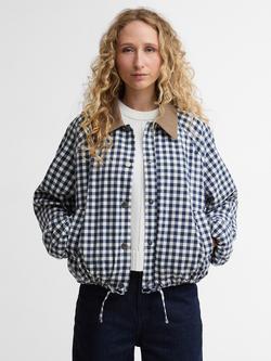 Barbour Ovingham Casual Jacket, Gingham Navy, Gingham Navy
