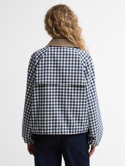 Barbour Ovingham Casual Jacket, Gingham Navy - view 2, Gingham Navy