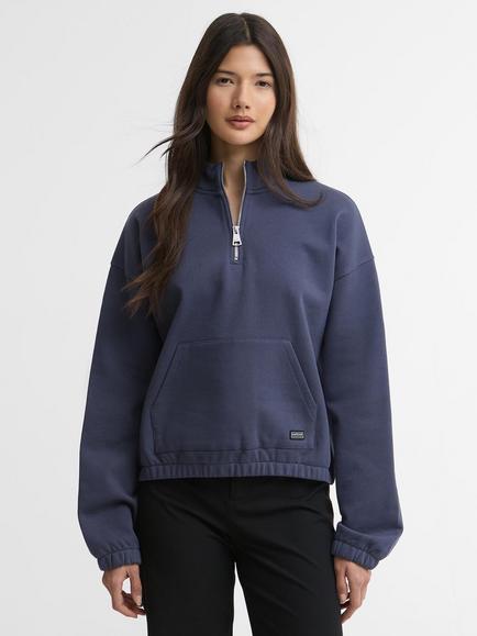 Barbour International Nova Quarter Zip Cotton Sweatshirt, Odyssey, Odyssey