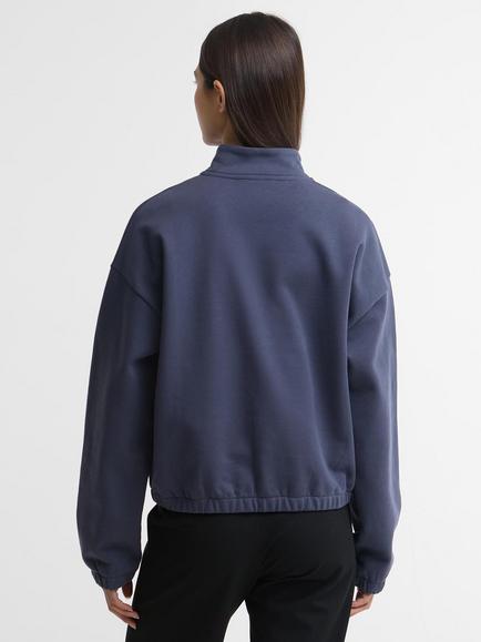 Barbour International Nova Quarter Zip Cotton Sweatshirt, Odyssey - view 2, Odyssey