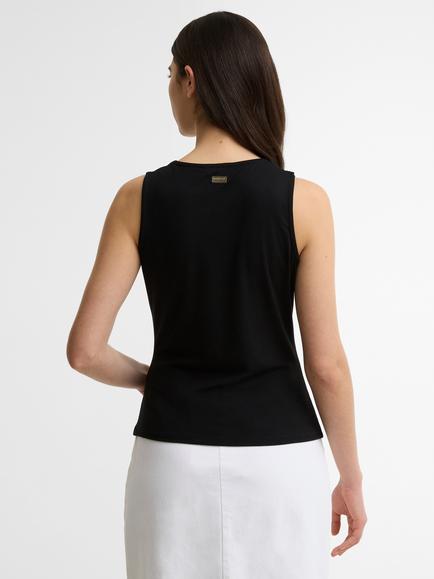 Barbour International Cinzia Tank Top, Black - view 2, Black
