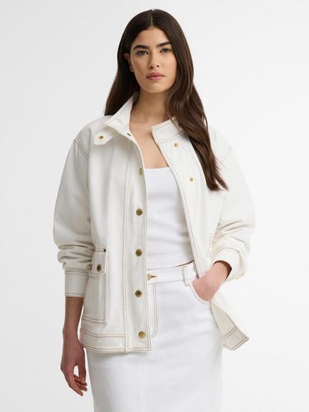 Barbour International Kyla Denim Jacket, Denim White, Denim White