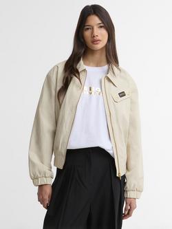 Barbour International Draycott Harrington Showerproof Jacket, Oyster, Oyster