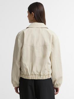 Barbour International Draycott Harrington Showerproof Jacket, Oyster - view 2, Oyster