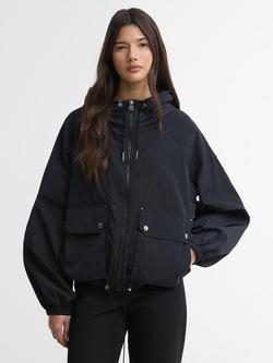 Barbour International Maizy Showerproof Hooded Jacket, Black, Black
