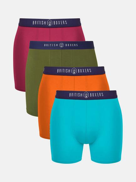 British Boxers Lucky Dip Trunks, Pack of 4, Multi, Multi