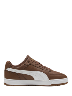 PUMA Caven III Lace Up Trainers, Brown/White/Gold