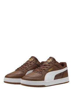 PUMA Caven III Lace Up Trainers - view 2, Brown/White/Gold