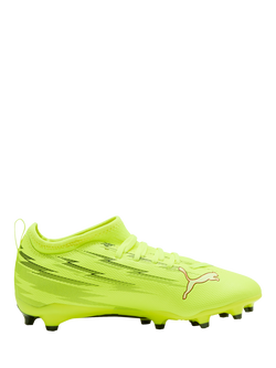 PUMA Kids' ULTRA 6 Football Boots, Yellow/Black/Red