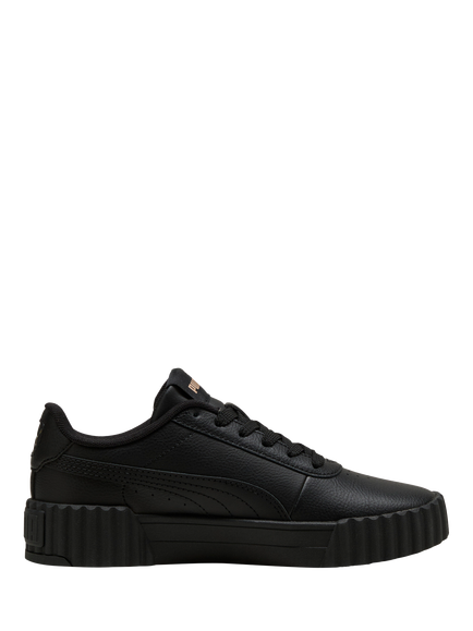 PUMA Kids' Carina 3.0 Trainers, Puma Black/Puma Gold