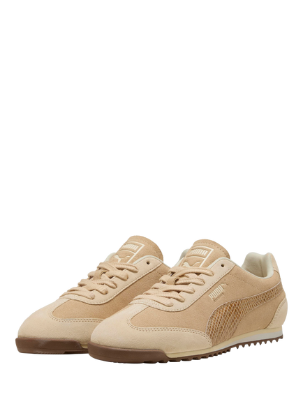 PUMA Arizona Snake Suede Trainers, Cashew/Brown/Buttercream - view 2, Cashew/Brown/Buttercream