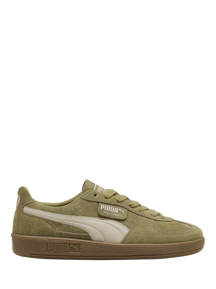 PUMA Palermo Suede Lace Up Trainers, Green, Green