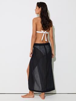 Reiss Rosa Gauze Wrap Skirt, Navy - view 2, Navy