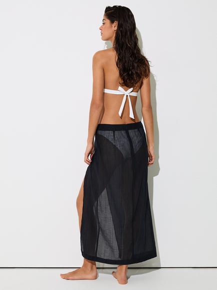 Reiss Rosa Gauze Wrap Skirt, Navy - view 2, Navy
