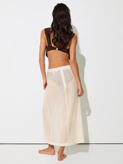 Reiss Rosa Gauze Wrap Skirt, Natural Stone - view 2, Natural Stone