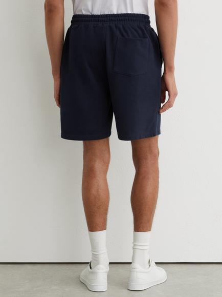Reiss Levin Monogram Embroidered Shorts, Navy - view 2, Navy