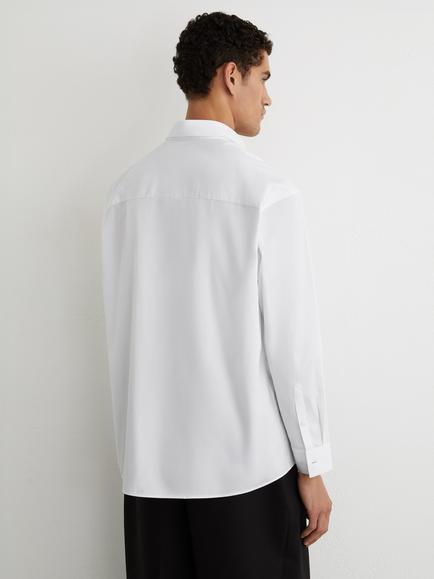 Reiss Powell Monogram Embroidered Relxed Fit Shirt, White - view 2, White