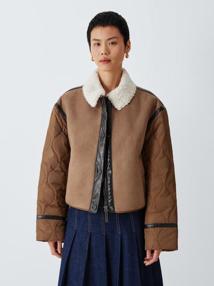 Weekend MaxMara Gessati Jersey Jacket, Camel, Camel