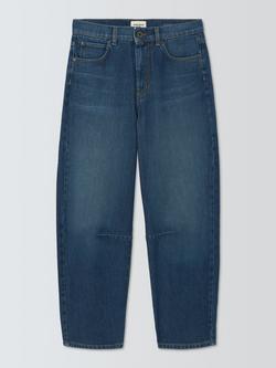 Weekend MaxMara Caduca Mid Rise Barrel Leg Jeans, Navy Dark Vintage, Navy Dark Vintage