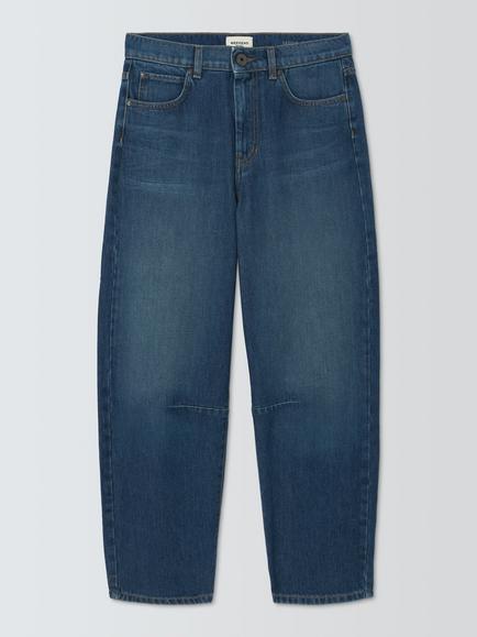 Weekend MaxMara Caduca Mid Rise Barrel Leg Jeans, Navy Dark Vintage, Navy Dark Vintage