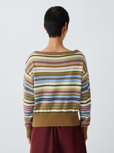 Weekend MaxMara Zinnia Jumper, Multi Stripe - view 2, Multi Pinstripes