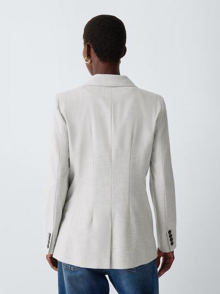 Marella Double Breasted Tailored Jacket, Light Grey - view 2, Light Grey