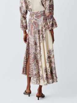Marella Decano A Line Midi Skirt, Cream Cachemire - view 2, Cream Cachemire