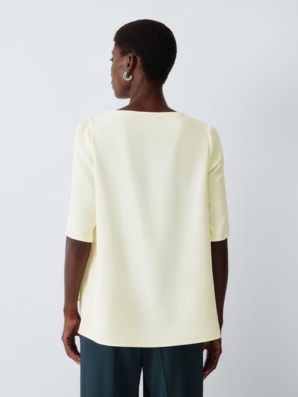 Marella Vanessa Short Sleeve Shirt, Cream - view 2, Cream