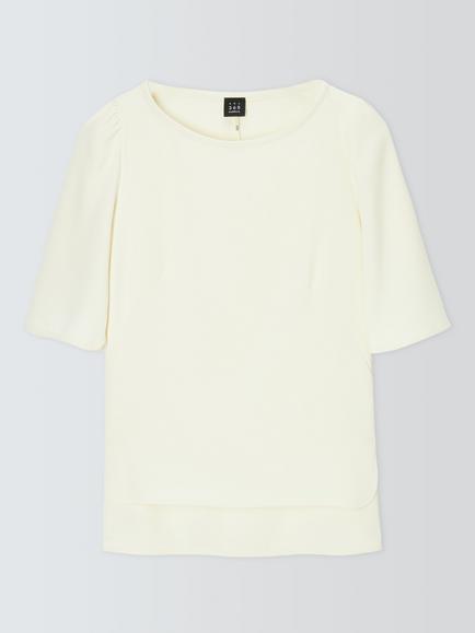 Marella Vanessa Short Sleeve Shirt, Cream, Cream